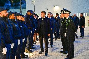 President Macron Inaugurates Baumettes 3 Extension - Marseille