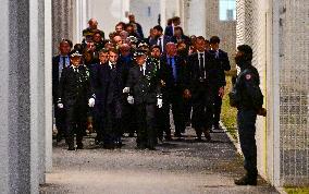 President Macron Inaugurates Baumettes 3 Extension - Marseille