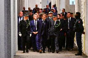 President Macron Inaugurates Baumettes 3 Extension - Marseille