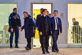 President Macron Inaugurates Baumettes 3 Extension - Marseille