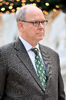 NO TABLOIDS - Prince Albert II And Princess Charlene Host Christmas Tree At Palace - Monaco