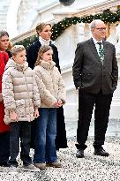 NO TABLOIDS - Prince Albert II And Princess Charlene Host Christmas Tree At Palace - Monaco