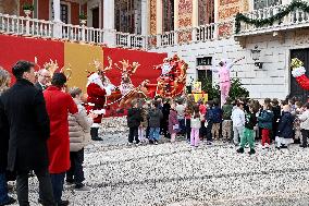 NO TABLOIDS - Prince Albert II And Princess Charlene Host Christmas Tree At Palace - Monaco