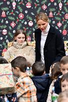 NO TABLOIDS - Prince Albert II And Princess Charlene Host Christmas Tree At Palace - Monaco
