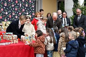 NO TABLOIDS - Prince Albert II And Princess Charlene Host Christmas Tree At Palace - Monaco