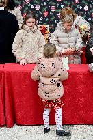 NO TABLOIDS - Prince Albert II And Princess Charlene Host Christmas Tree At Palace - Monaco