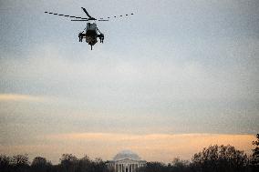 President Donald Trump on the South Lawn of the White House - DC