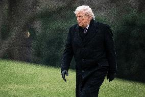 President Donald Trump on the South Lawn of the White House - DC