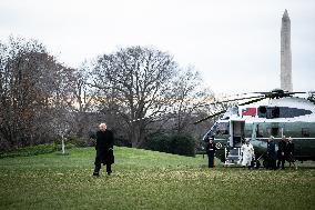President Donald Trump on the South Lawn of the White House - DC
