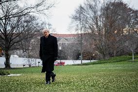 President Donald Trump on the South Lawn of the White House - DC