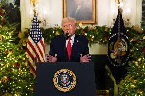 President Donald Trump Delivers An Address To The Nation - DC