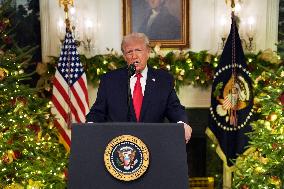 President Donald Trump Delivers An Address To The Nation - DC