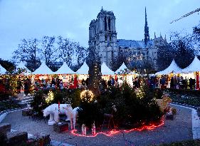 Christmas Market At Notre Dame de Paris - Paris