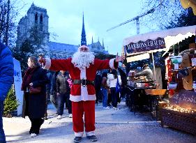 Christmas Market At Notre Dame de Paris - Paris