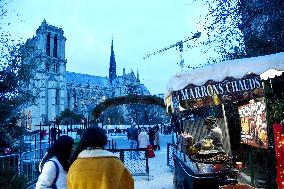 Christmas Market At Notre Dame de Paris - Paris