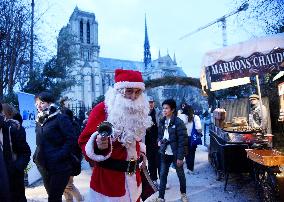 Christmas Market At Notre Dame de Paris - Paris
