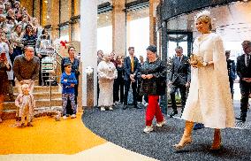 Queen Maxima Meets Children Before Signing Partnership - Utrecht
