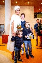 Queen Maxima Meets Children Before Signing Partnership - Utrecht