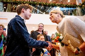 Queen Maxima Meets Children Before Signing Partnership - Utrecht