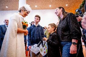 Queen Maxima Meets Children Before Signing Partnership - Utrecht