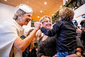 Queen Maxima Meets Children Before Signing Partnership - Utrecht