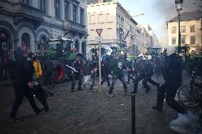 Farmers Protest Ahead Of EU Summit - Brussels