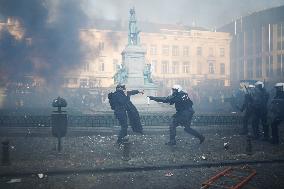 Farmers Protest Ahead Of EU Summit - Brussels