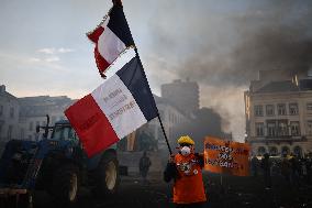 Farmers Protest Ahead Of EU Summit - Brussels