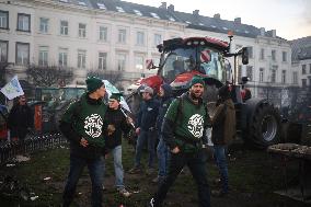 Farmers Protest Ahead Of EU Summit - Brussels
