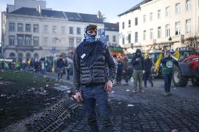 Farmers Protest Ahead Of EU Summit - Brussels