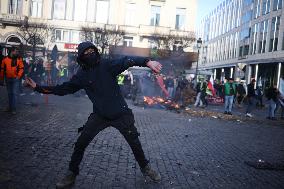 Farmers Protest Ahead Of EU Summit - Brussels