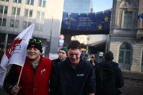 Farmers Protest Ahead Of EU Summit - Brussels