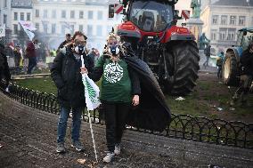 Farmers Protest Ahead Of EU Summit - Brussels