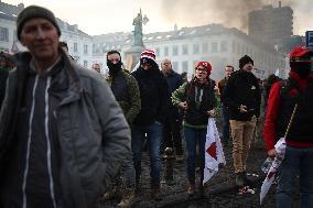 Farmers Protest Ahead Of EU Summit - Brussels