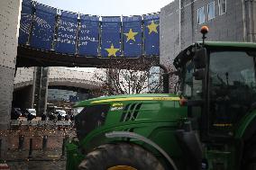Farmers Protest Ahead Of EU Summit - Brussels