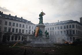 Farmers Protest Ahead Of EU Summit - Brussels