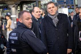 Visit of the Minister of Transport and the President of the SNCF at the Gare de Lyon - Paris AJ