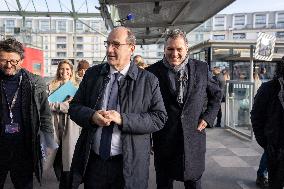 Visit of the Minister of Transport and the President of the SNCF at the Gare de Lyon - Paris AJ