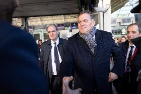 Visit of the Minister of Transport and the President of the SNCF at the Gare de Lyon - Paris AJ