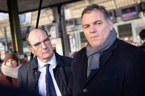Visit of the Minister of Transport and the President of the SNCF at the Gare de Lyon - Paris AJ
