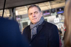 Visit of the Minister of Transport and the President of the SNCF at the Gare de Lyon - Paris AJ