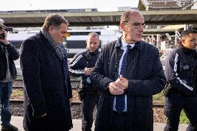 Visit of the Minister of Transport and the President of the SNCF at the Gare de Lyon - Paris AJ
