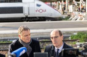Visit of the Minister of Transport and the President of the SNCF at the Gare de Lyon - Paris AJ