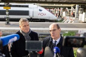 Visit of the Minister of Transport and the President of the SNCF at the Gare de Lyon - Paris AJ
