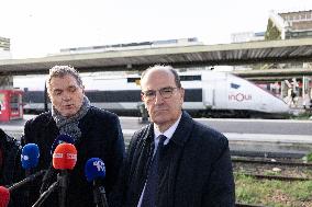 Visit of the Minister of Transport and the President of the SNCF at the Gare de Lyon - Paris AJ