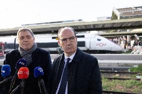 Visit of the Minister of Transport and the President of the SNCF at the Gare de Lyon - Paris AJ