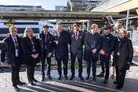 Visit of the Minister of Transport and the President of the SNCF at the Gare de Lyon - Paris AJ