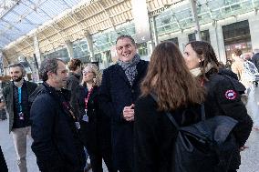 Visit of the Minister of Transport and the President of the SNCF at the Gare de Lyon - Paris AJ