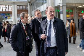 Visit of the Minister of Transport and the President of the SNCF at the Gare de Lyon - Paris AJ