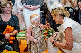 Queen Maxima Meets Children Before Signing Partnership - Utrecht